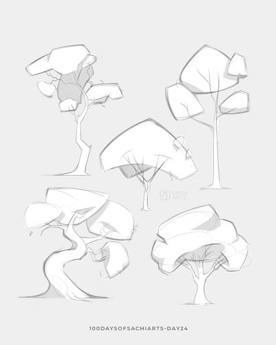Forms shaped by nature - Day24

#100DaysOfSachiArts #sachiarts #artist #dailyart #digitalpainting #digitalart #nature #tree