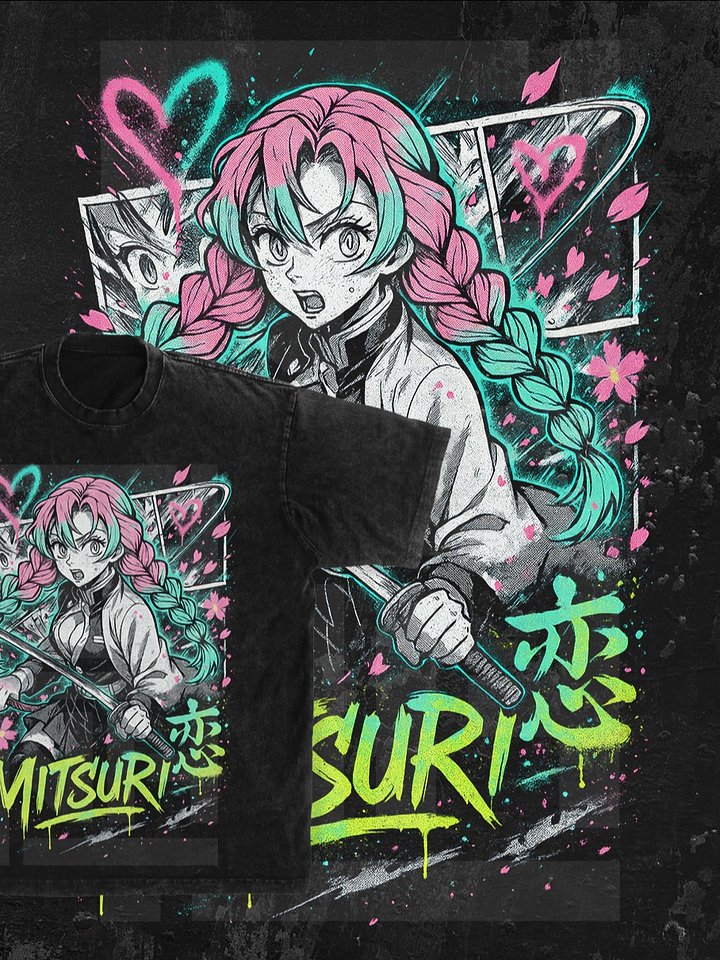 Mitsuri Kanroji Demon slayer | Kimetsu no Yaiba t-shirt PNG design product image (1)