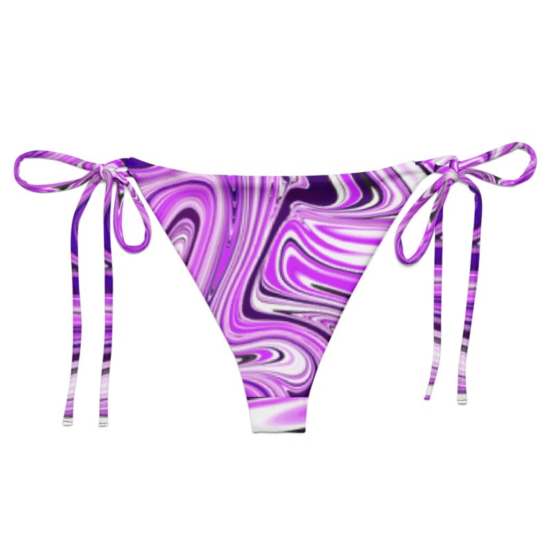 String Bikini Bottom - Purple Digital Fluid Art product image (2)