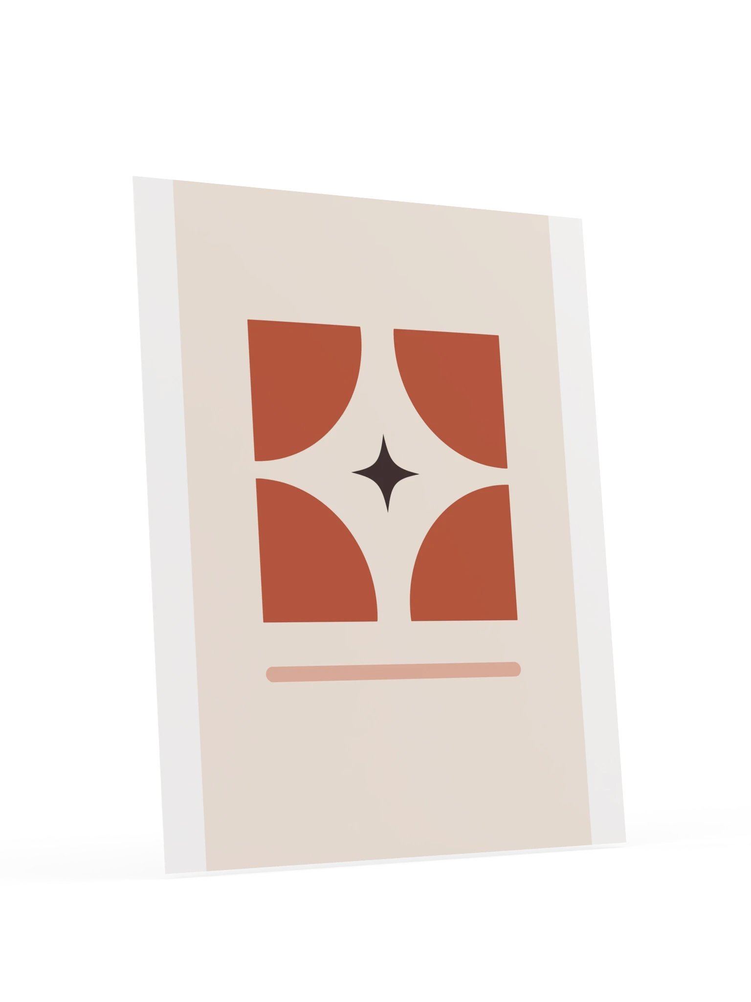 Rust Star Geometric Print | Mid Century Bathroom Wall Art product image (6)