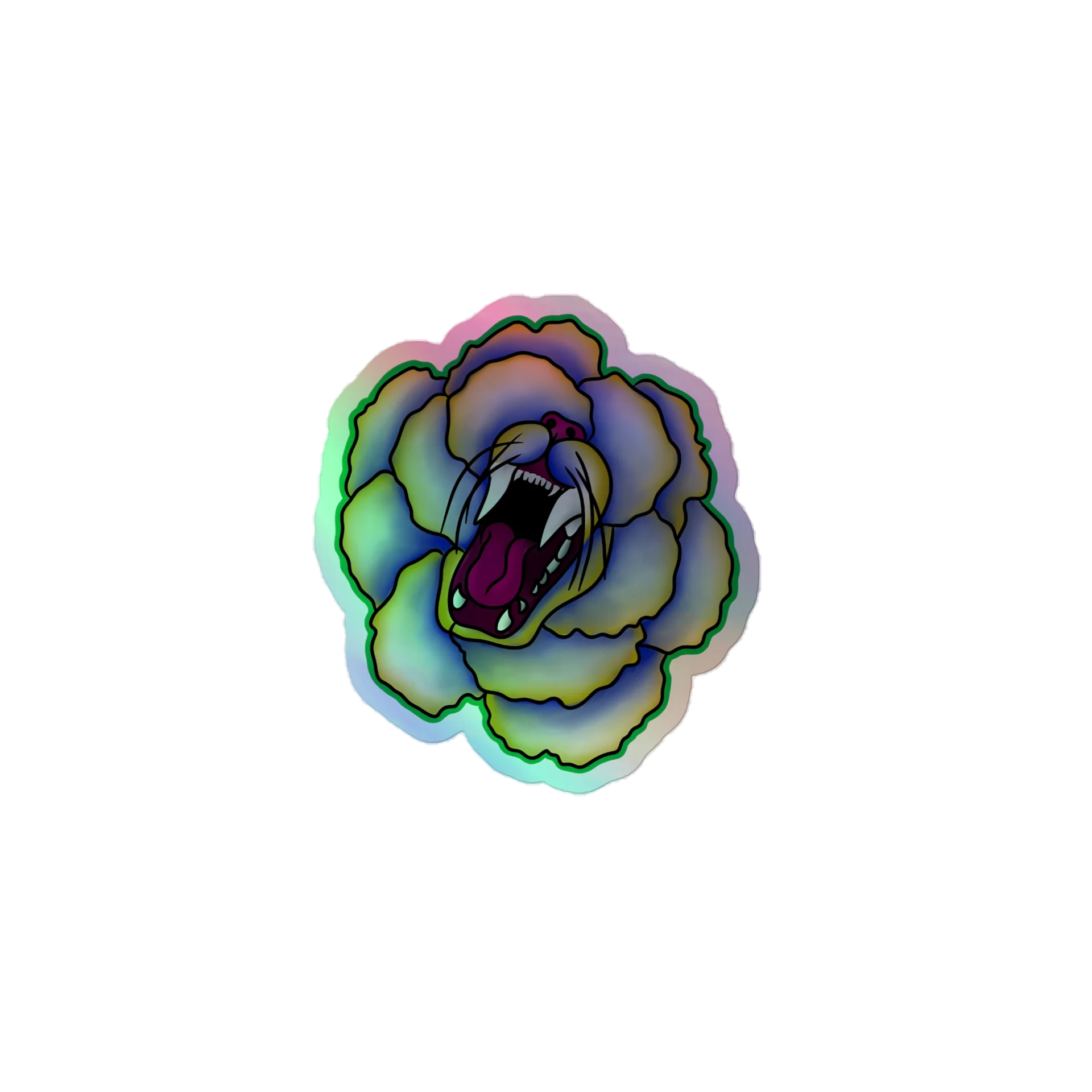 Flower Beast Holographic Sticker product image (1)