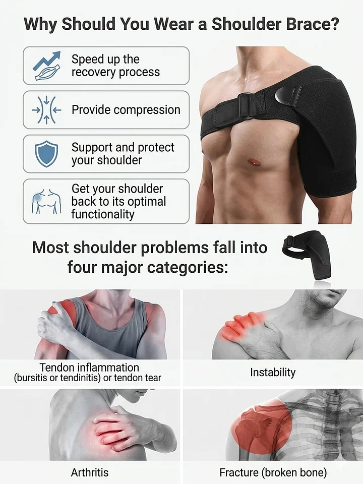 Furastore Adjustable Shoulder Support Brace product image (2)