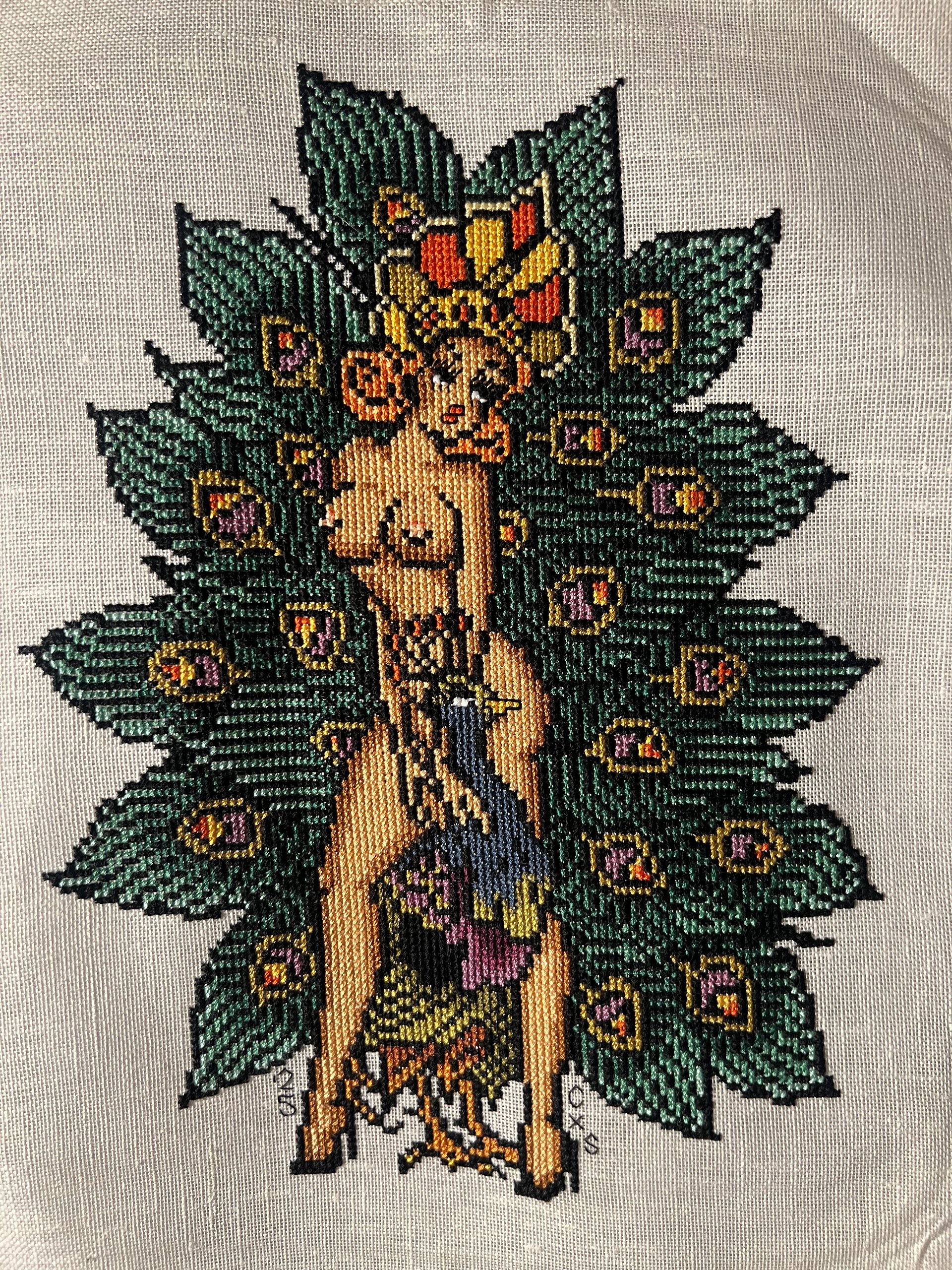 Sailor Jerry Peacock Burlesque Pin Up Pattern product image (2)