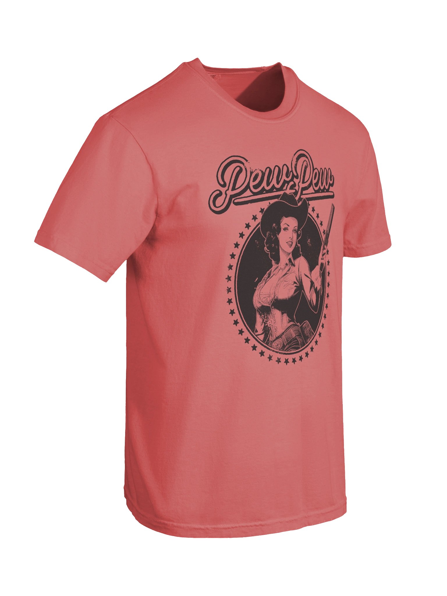 Pew Pew Cowgirl Shirt – Vintage Western Gunslinger Retro Graphic Tee product image (9)