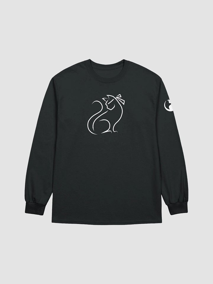 Ninja cat long sleeve (white logos) product image (1)