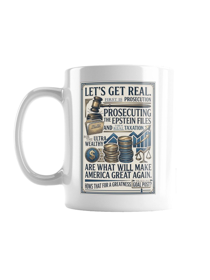 High quality ceramic mug says: "Let's Get Real. " product image (2)