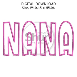 Nana Applique Embroidery Design product image (1)