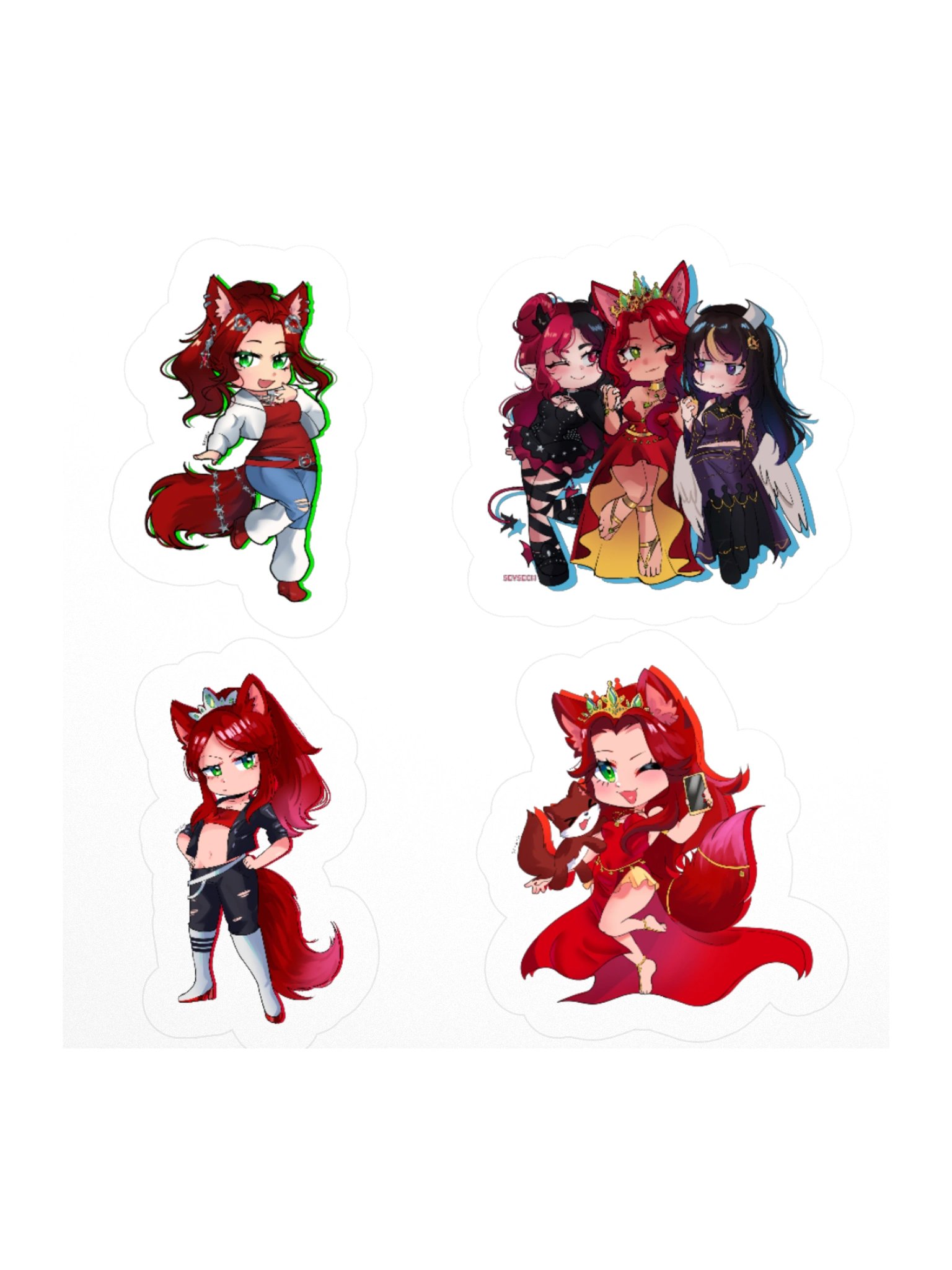 Foxy sticker sheet Chibi product image (2)