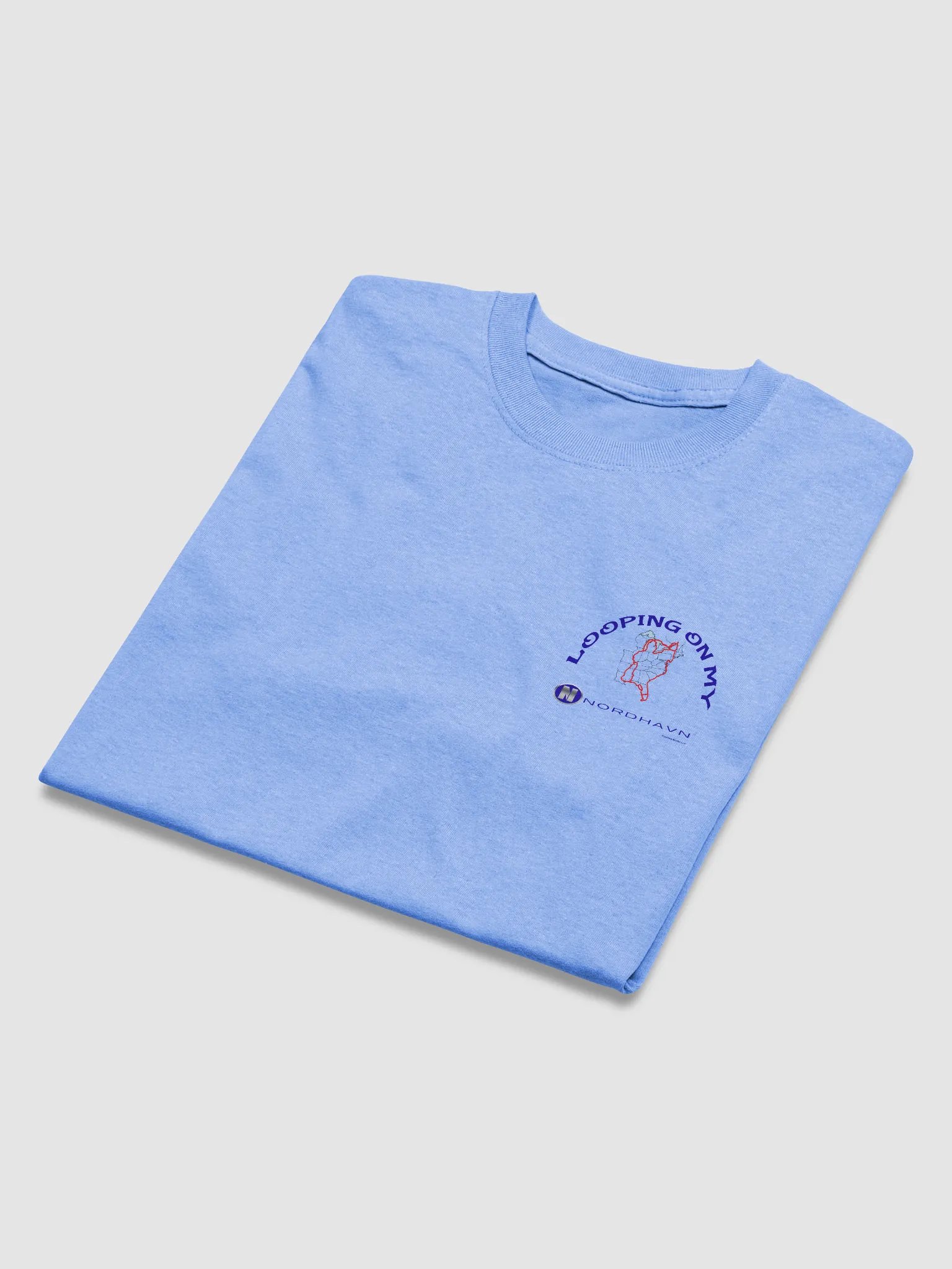 Looping On My Nordhavn - T-Shirt - Light Shirt w/Blue Logo product image (3)