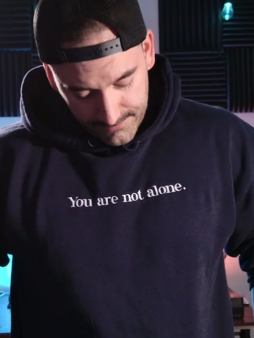 "You are not alone." - Happy Hoodie (Embroidered) product image (1)