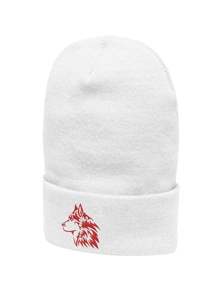 Crimson Wolf Cuffed Beanie product image (3)