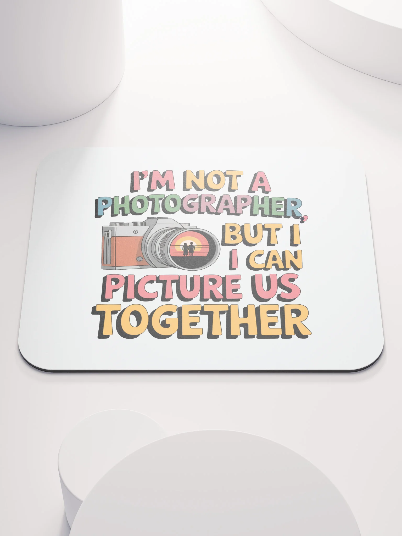 Photographer Valentine's Day Mouse Pad | I Can Picture Us Together | Funny Camera Pun Desk Accessory product image (1)