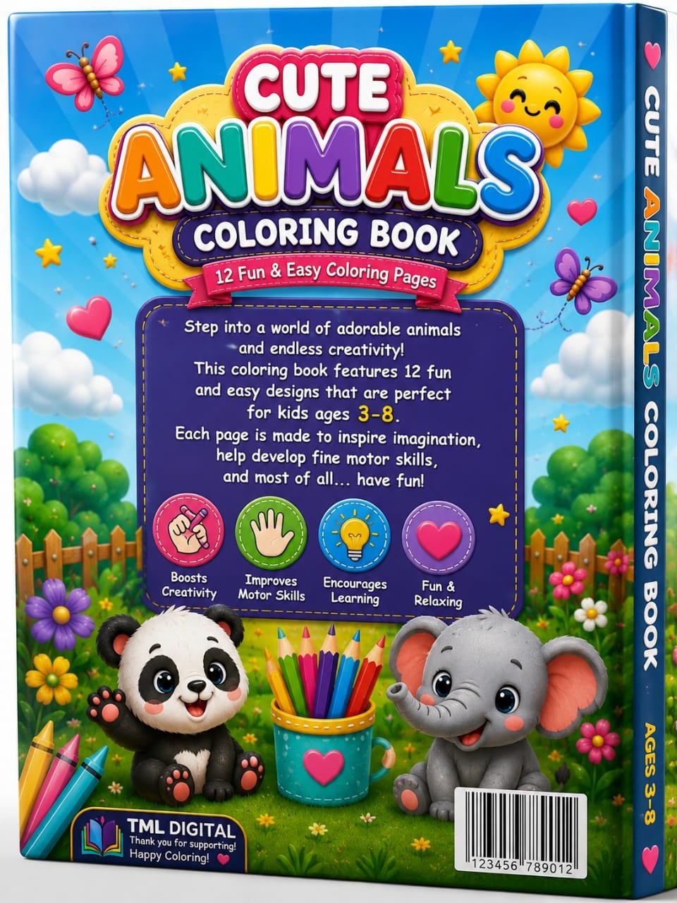 🦁 Cute Animals Coloring Book for Kids product image (2)