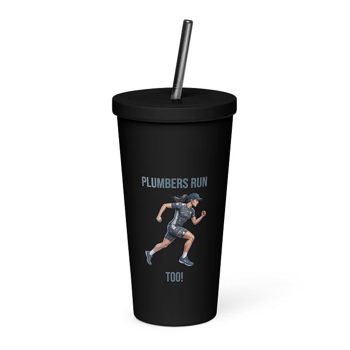 Plumber Athlete Tumbler with Straw | Ladies Running Edition product image (1)