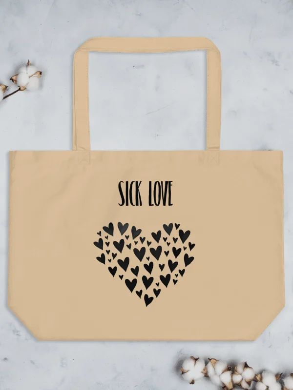Dark Heart Organic Tote Bag product image (3)