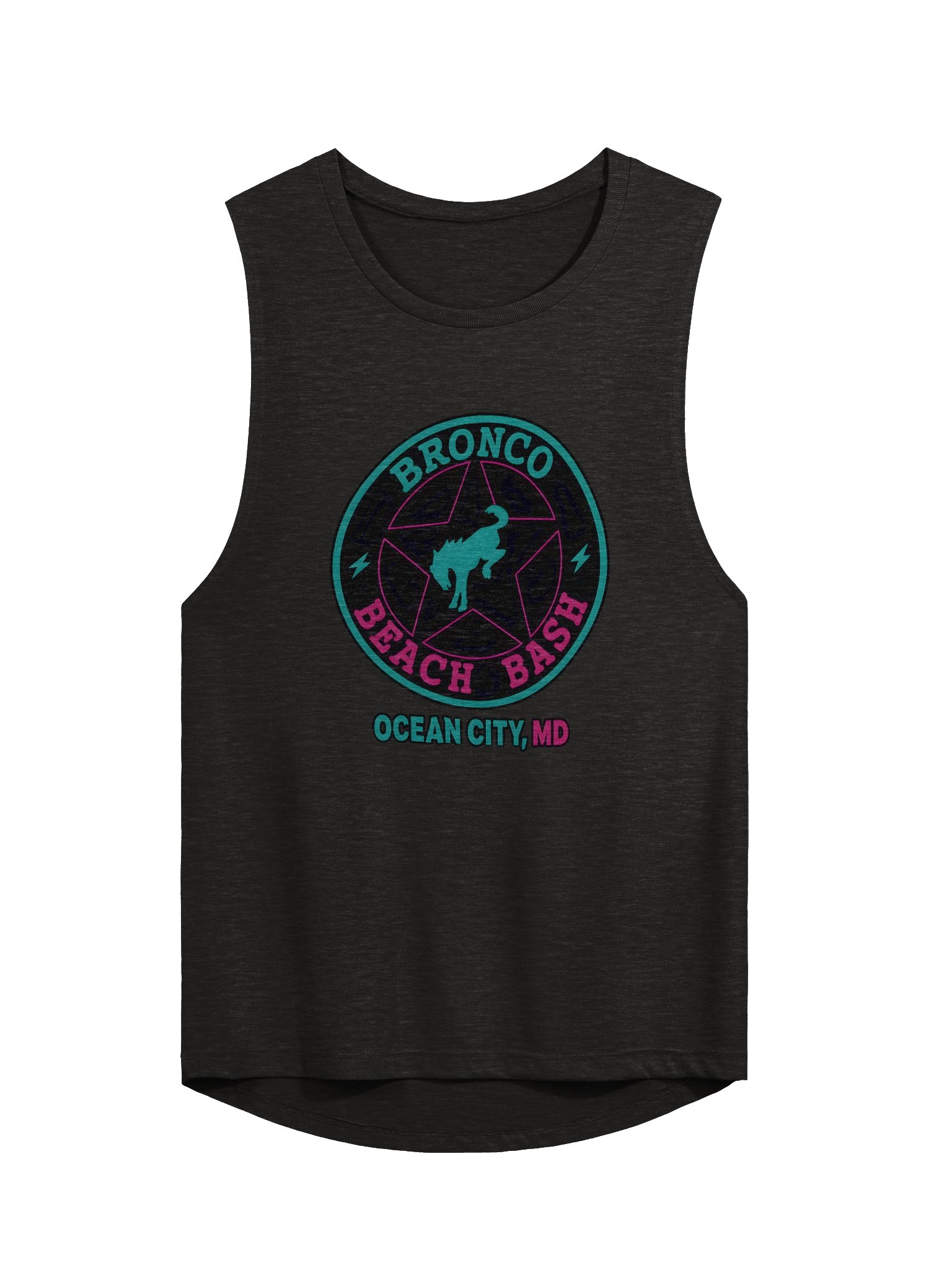 2025 Bronco Beach Bash Ocean City / Destination Bigfoot Bronco Collab | Full Send Women's Bella + Canvas Muscle Tank (Multiple Colors Available) product image (1)