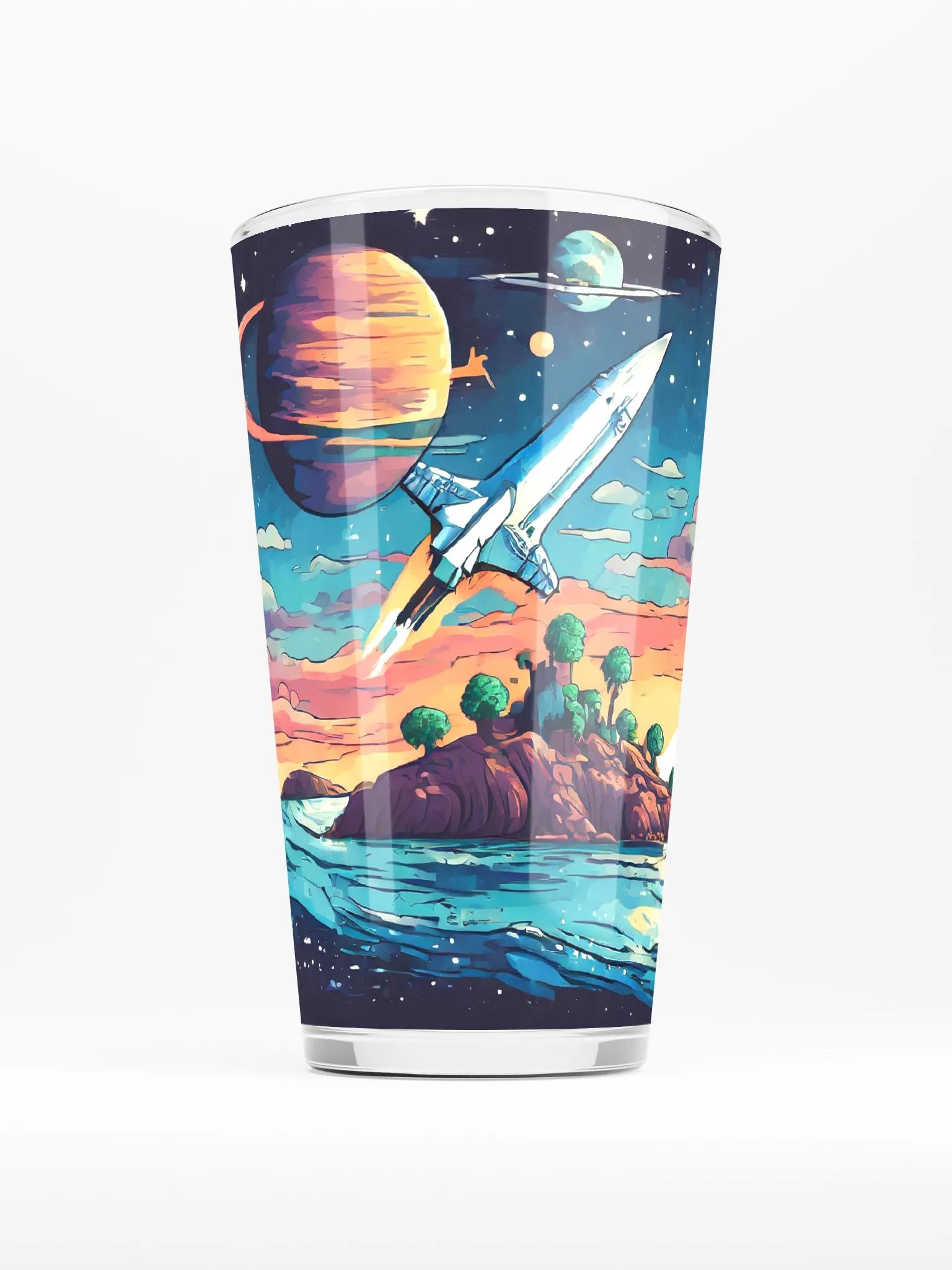 Summer Wind Charters: Space Sail Pint Glass product image (1)