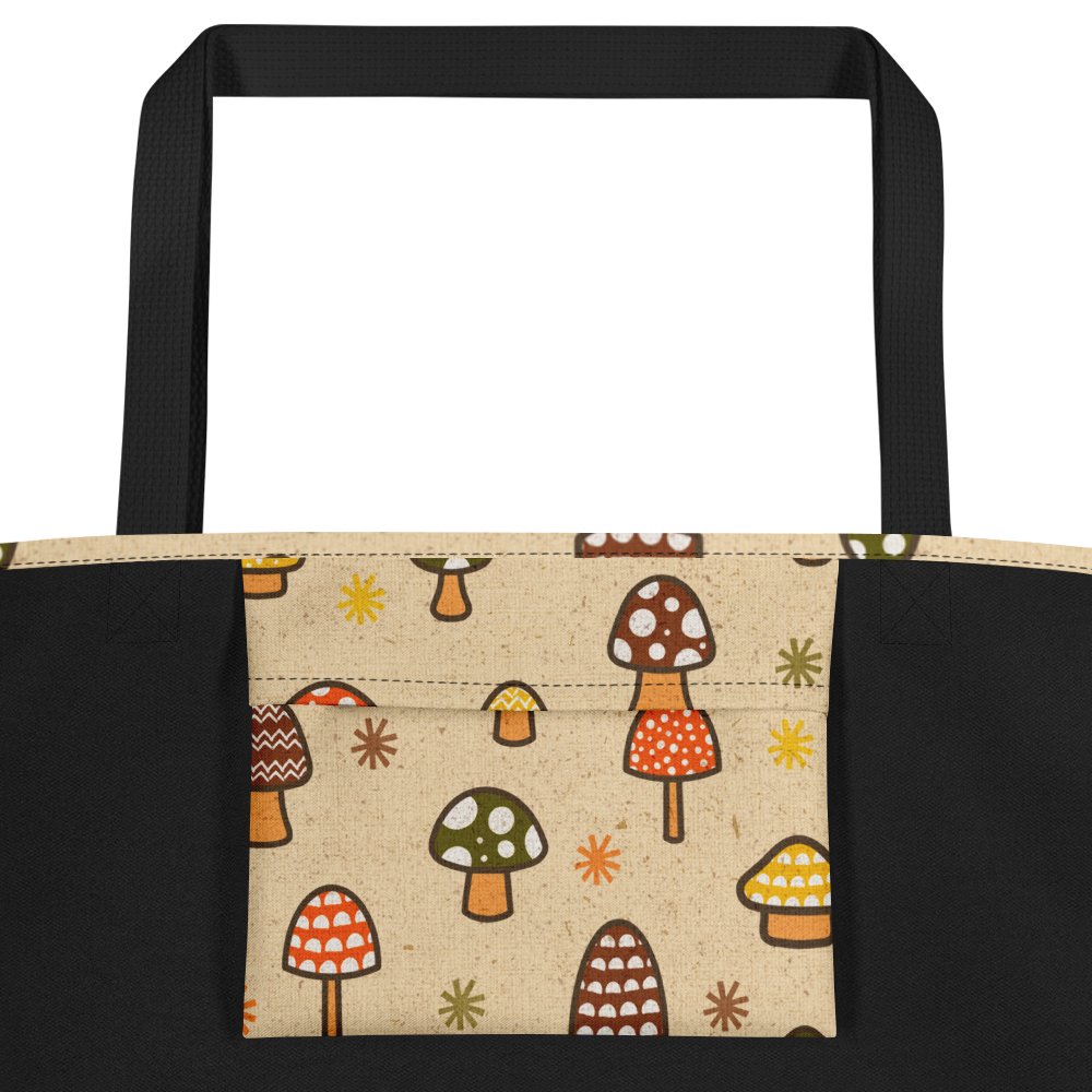 1970s Retro Mushrooms Large Tote Bag product image (2)