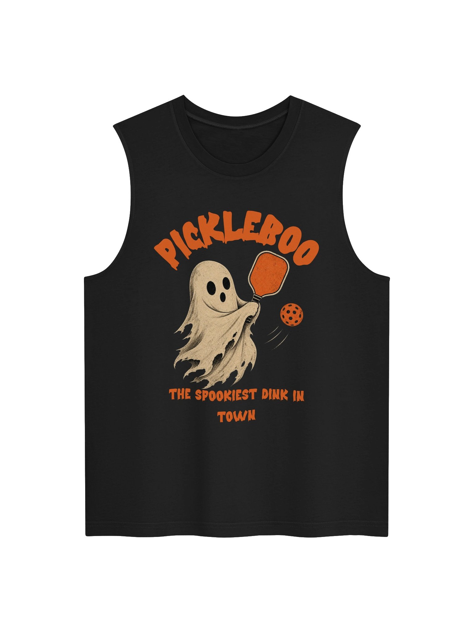 Pickleboo Halloween Pickleball Tank Top Funny Ghost Gift for Players product image (2)