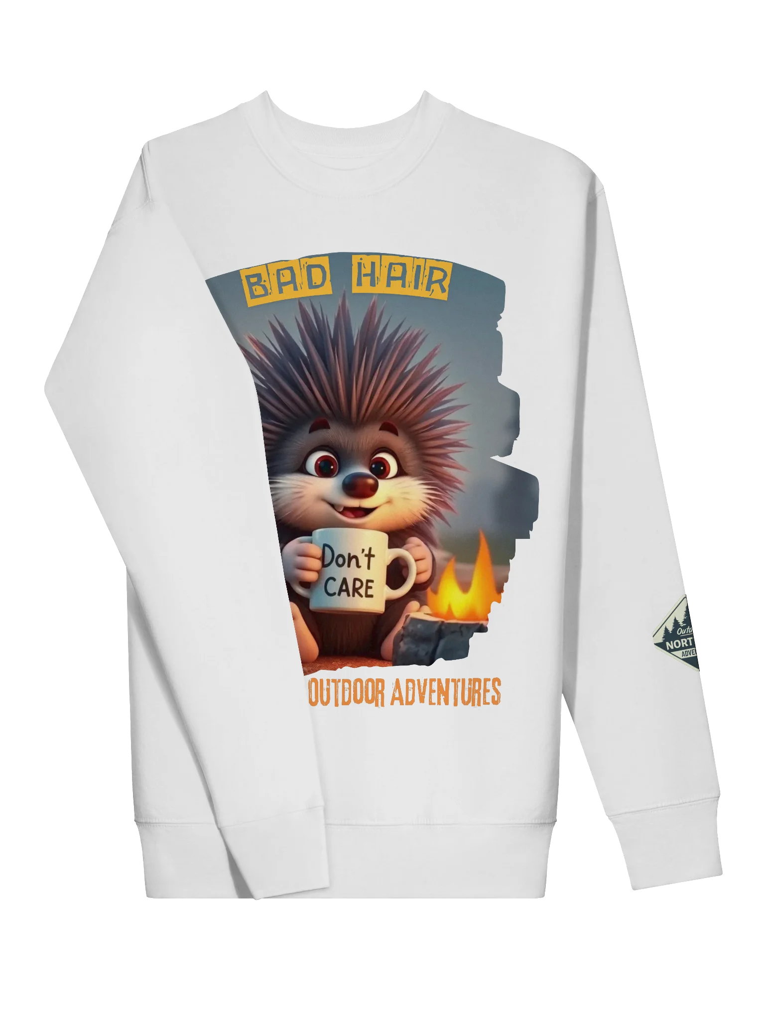“Bad Hair, Don’t Care” Porcupine Sweatshirt product image (2)