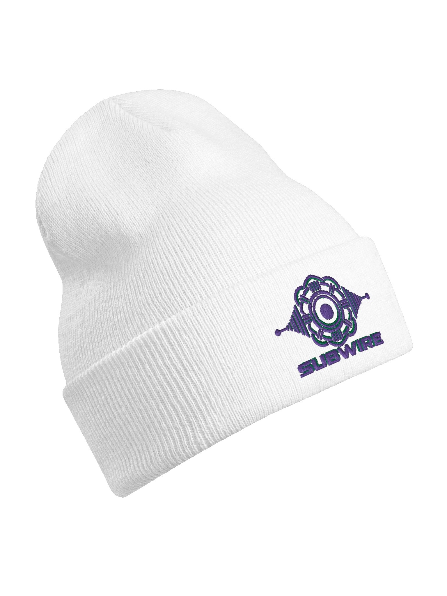 SUBWIRE Purple Logo Beanie - White product image (8)