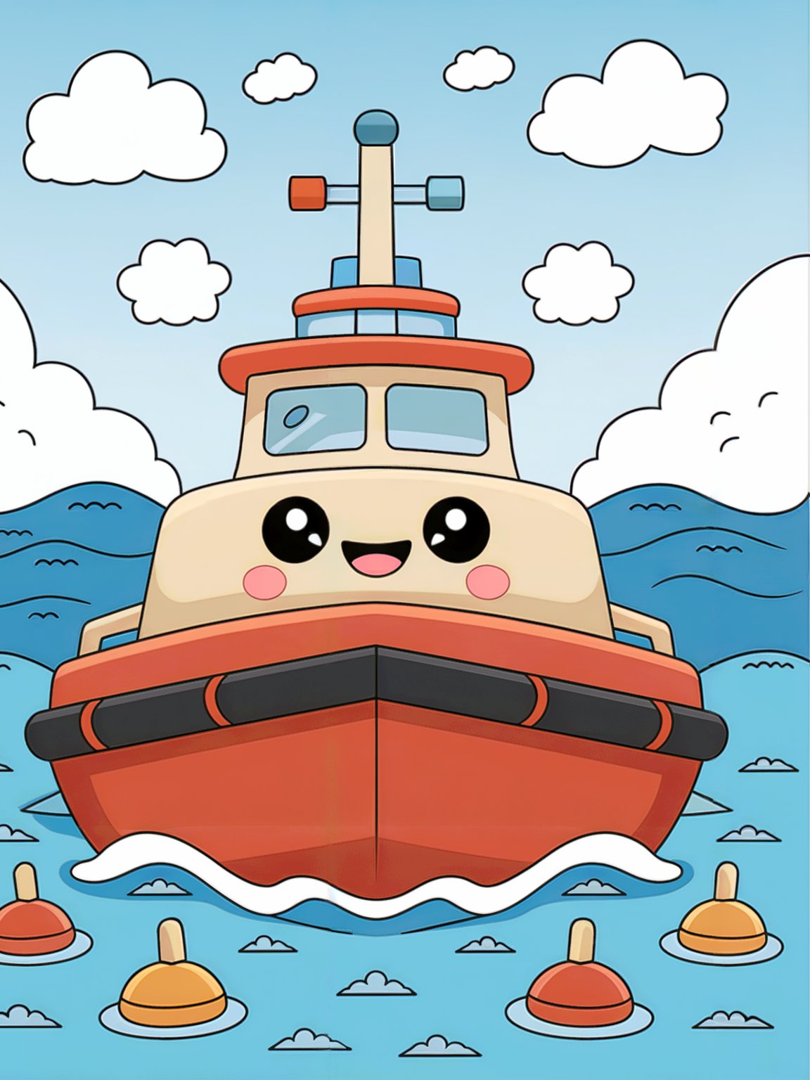 Sea Ships Coloring Pages | 20+ Nautical Designs | Black & White + Colored Reference Pack product image (3)