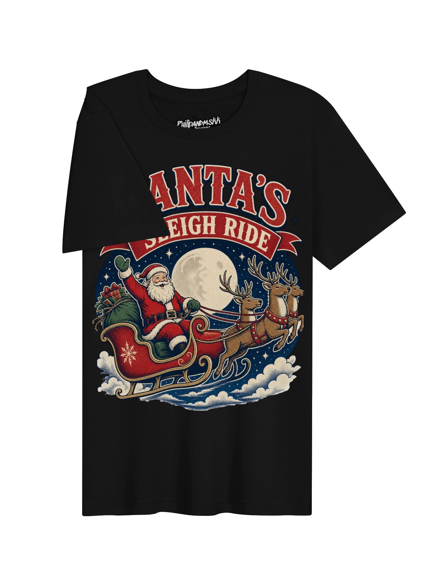 Santa’s Sleigh Ride Christmas Tee product image (20)