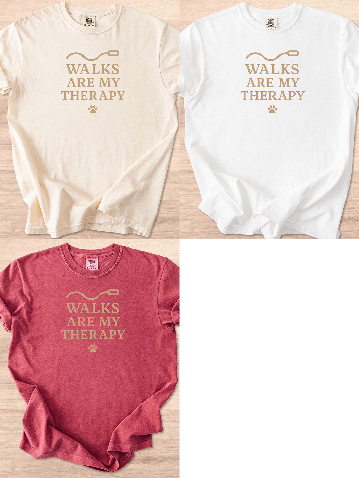 Walks Are My Therapy (Dog Lover) Tee product image (4)