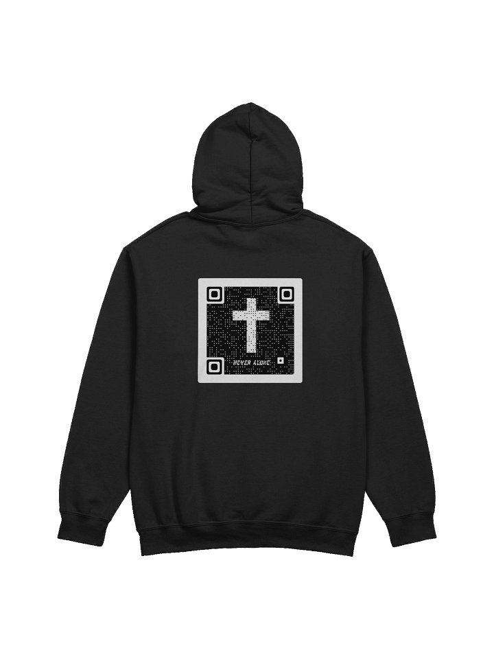 Never Alone QR code Hoodie product image (1)