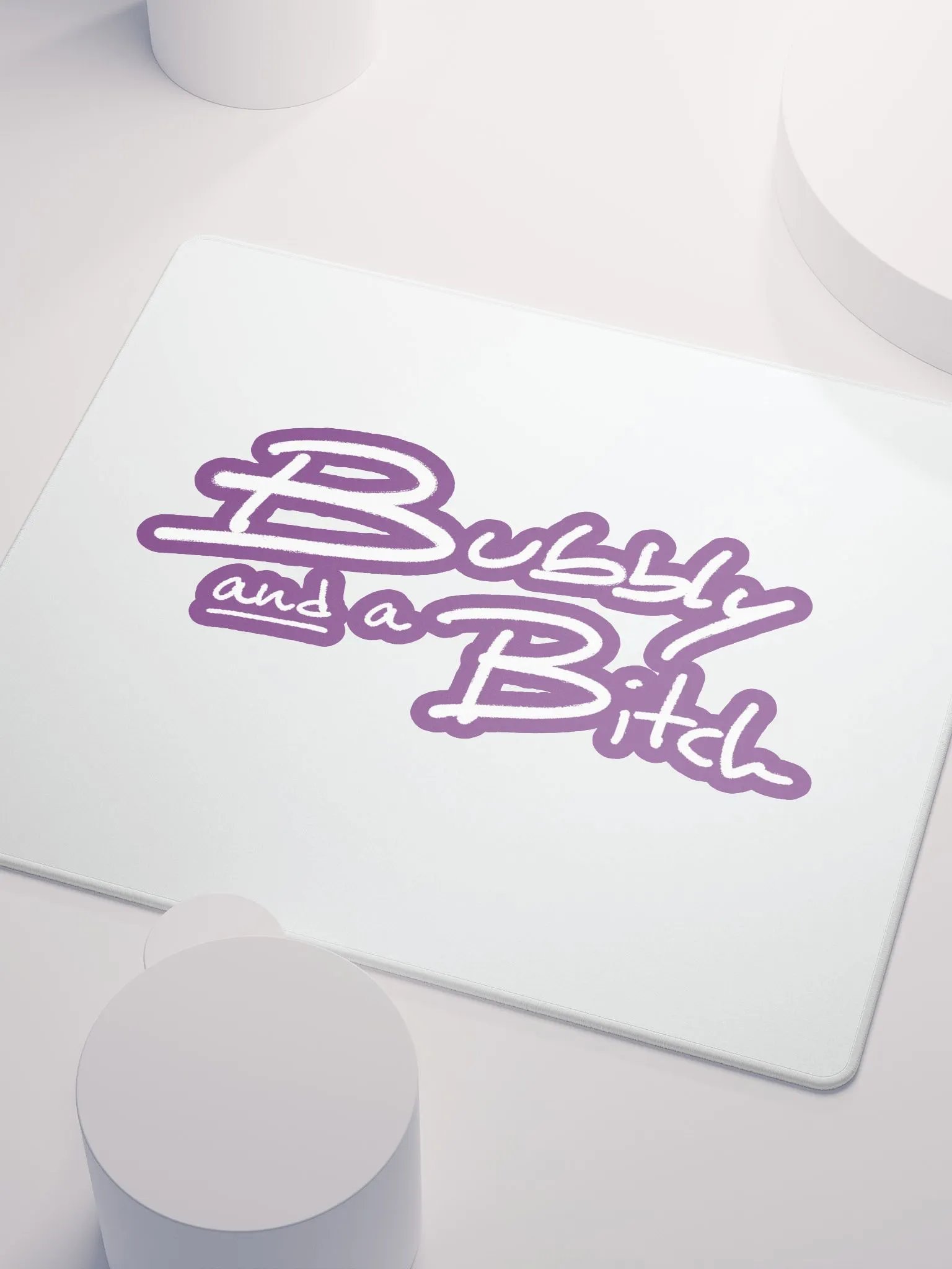 Bubbly and a B*tch (lined design, #763D7D) mouse pad product image (3)