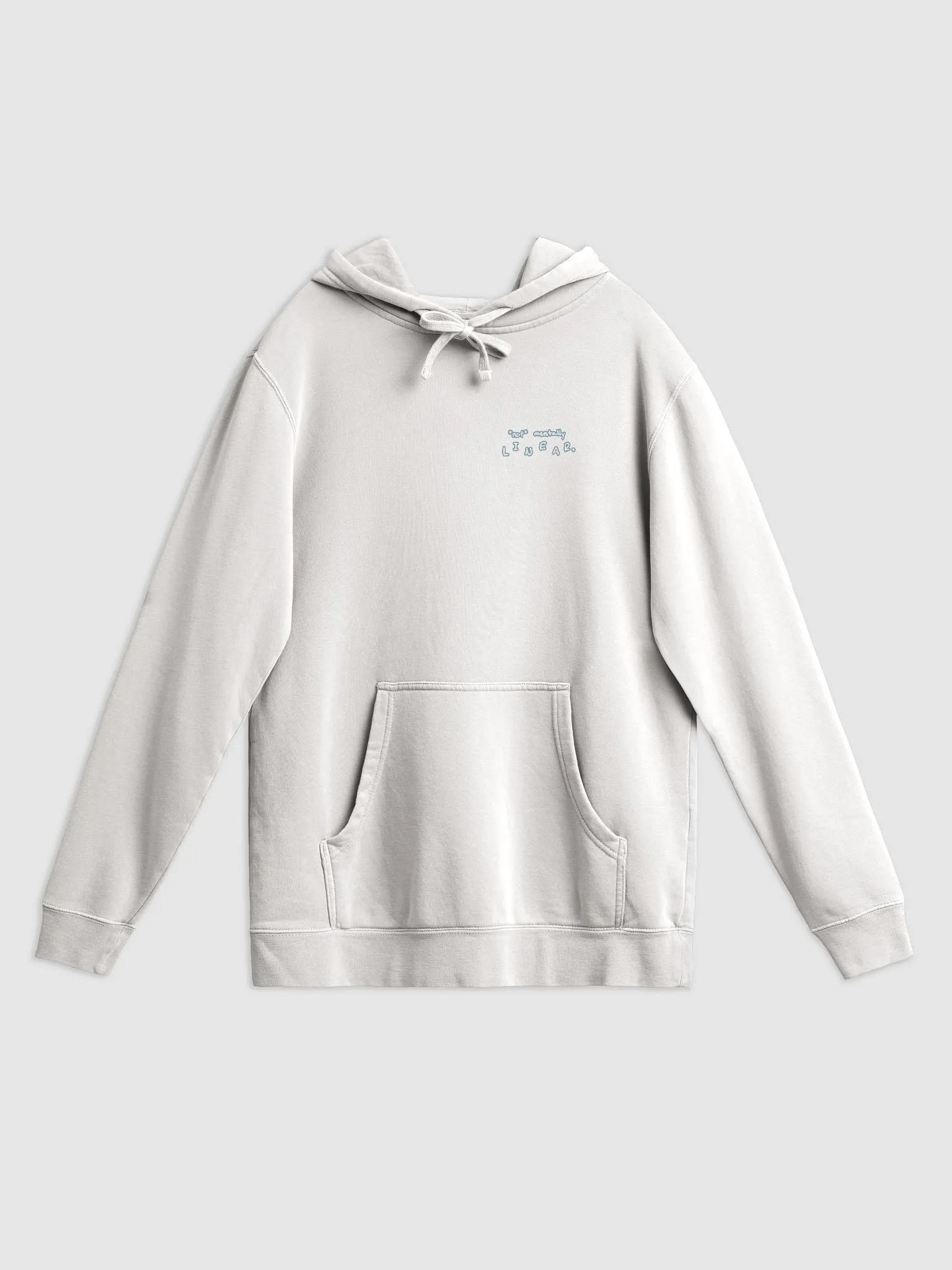 *not* mentally linear (sm. lined design, #709AAF) printed pigment hoodie product image (13)