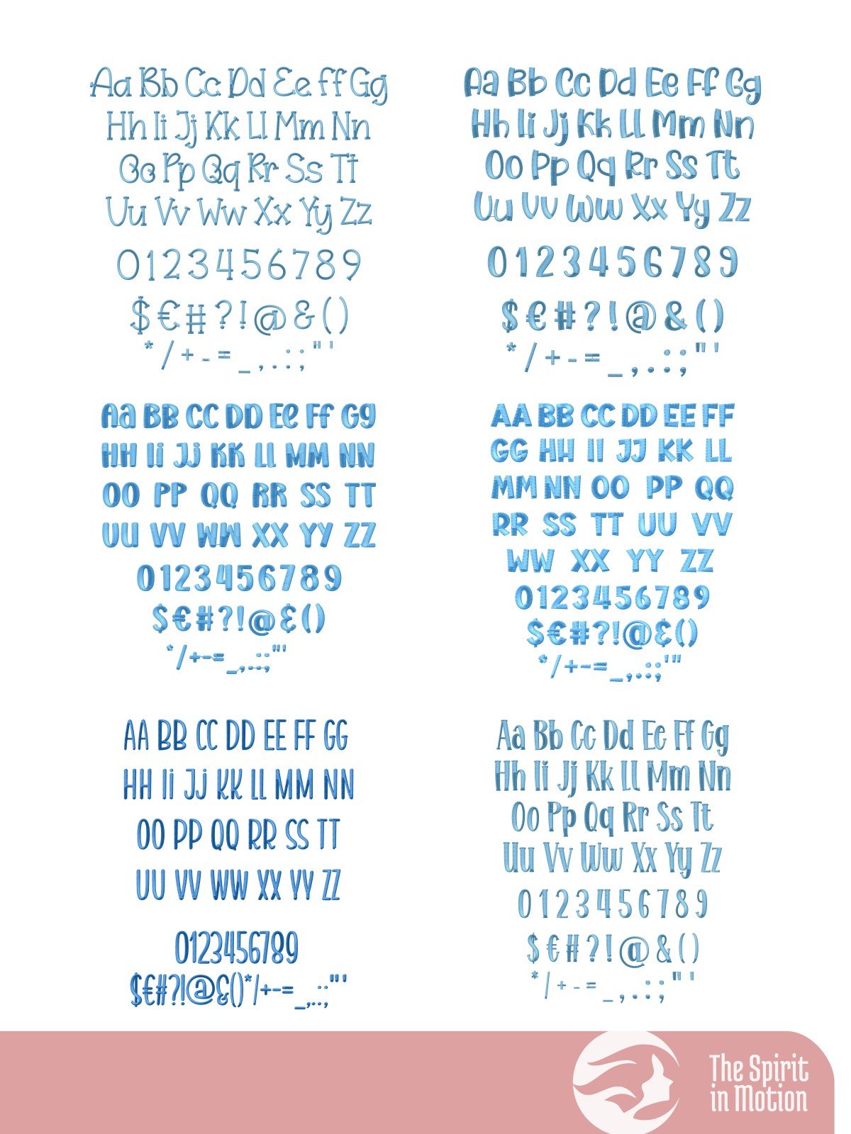 Whimsical Embroidery Font Bundle #1: 10 Playful Hand-digitized Keyboard Fonts | PES, BX, DST product image (3)