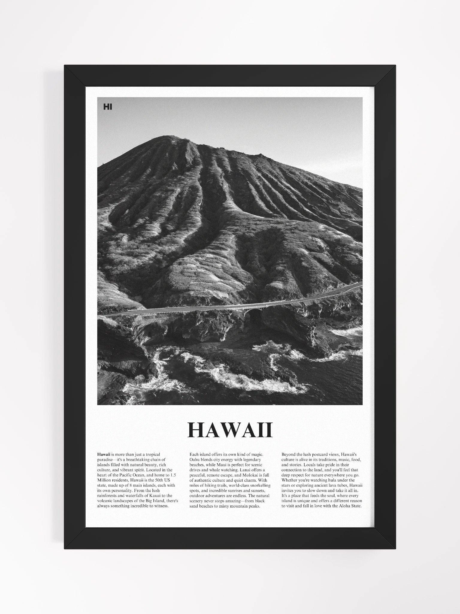 Hawaii 02 Newspaper Poster | Framed product image (5)