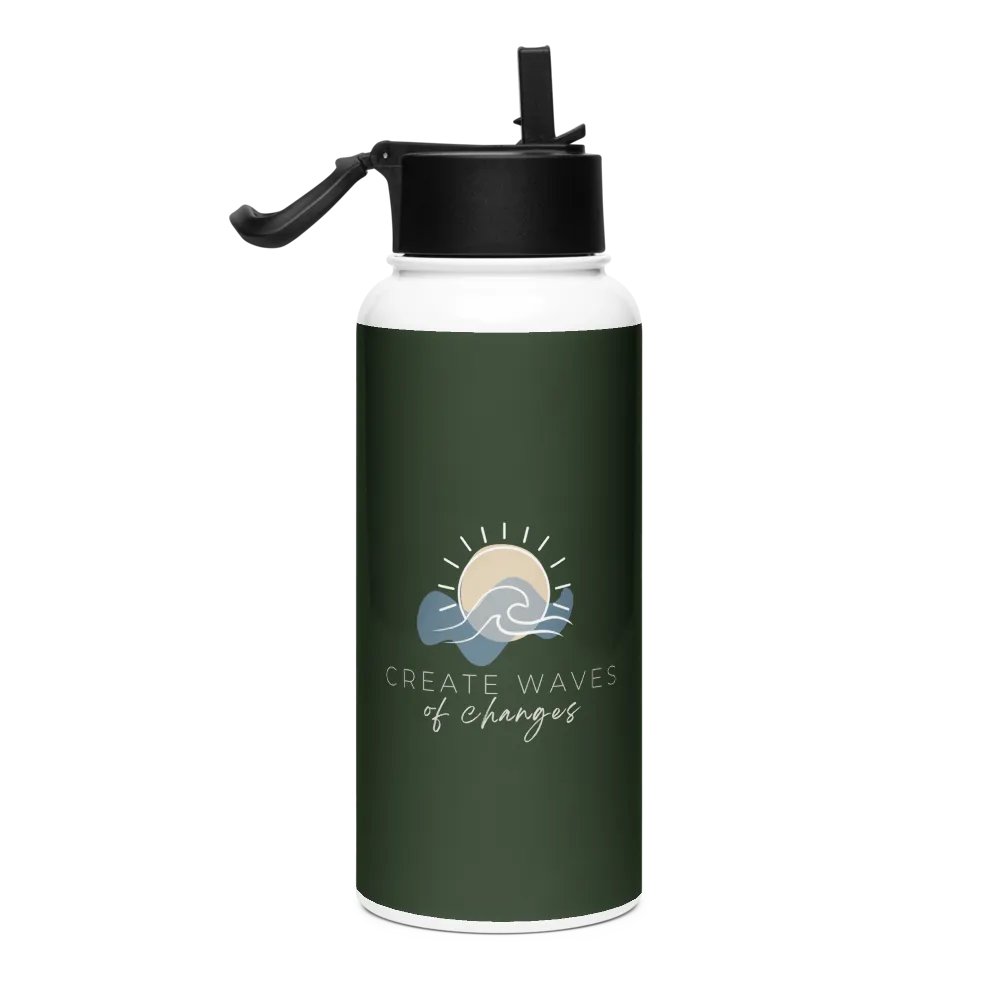 Stainless Steel Water Bottle with a Straw Lid SWFB0111 product image (2)
