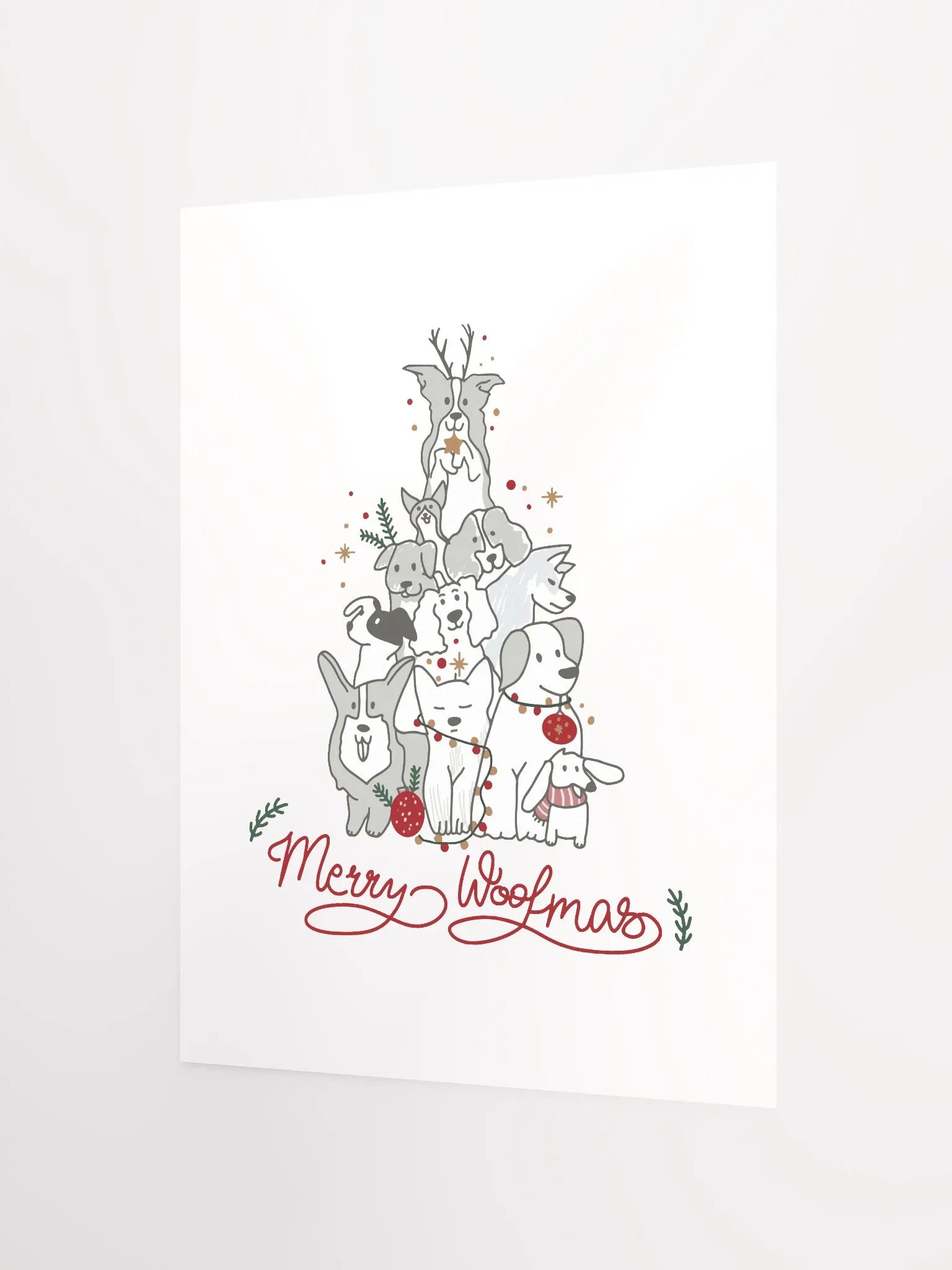 Merry Woofmas • Matte Paper Poster product image (2)