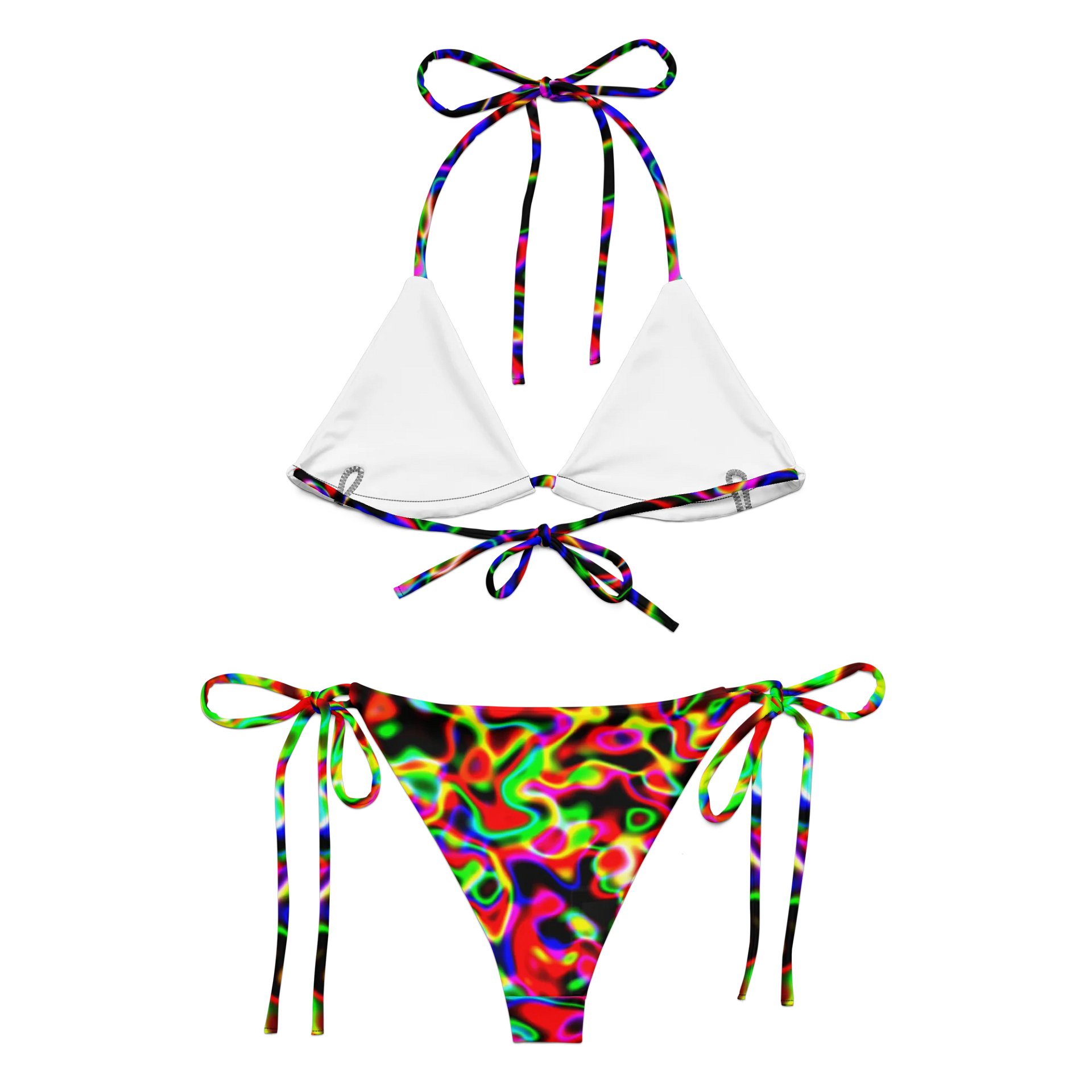 Psychedelic Wave String Bikini Top & Bottom product image (2)