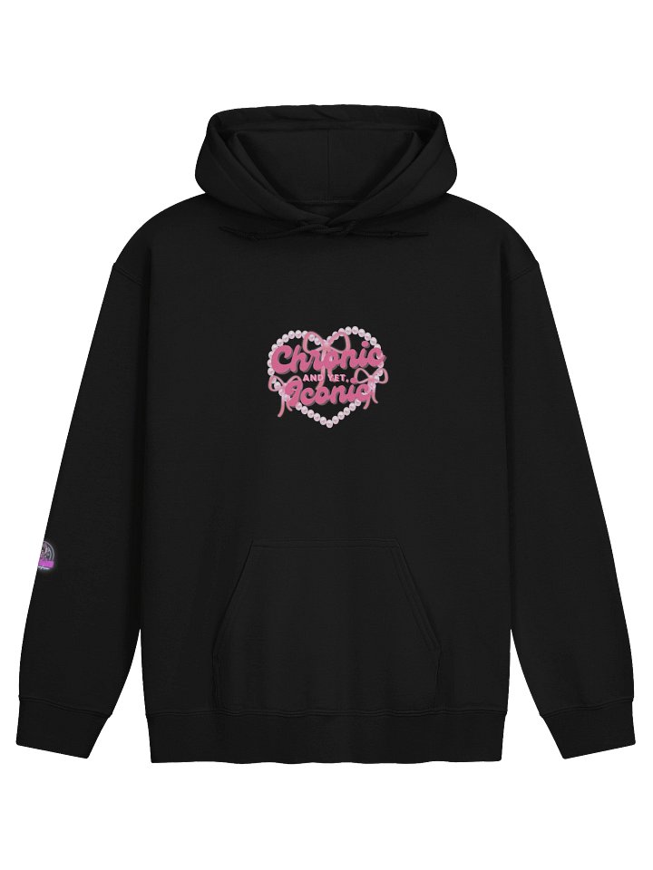 Chronic Yet Iconic Pink Bow Heart Hoodie product image (13)