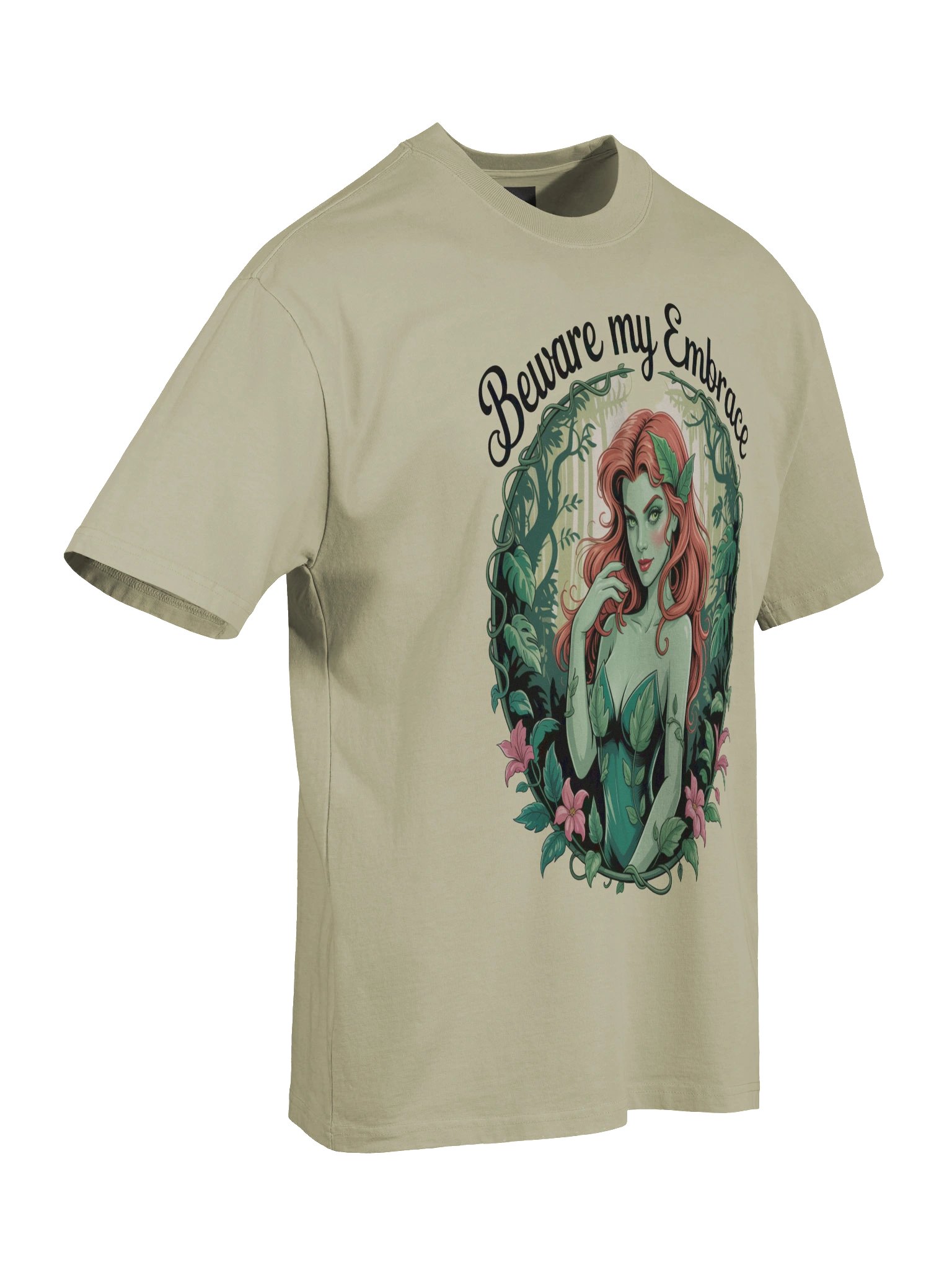 Verdant Venom: Poison Ivy Beware My Embrace Oversized Faded T-Shirt product image (8)