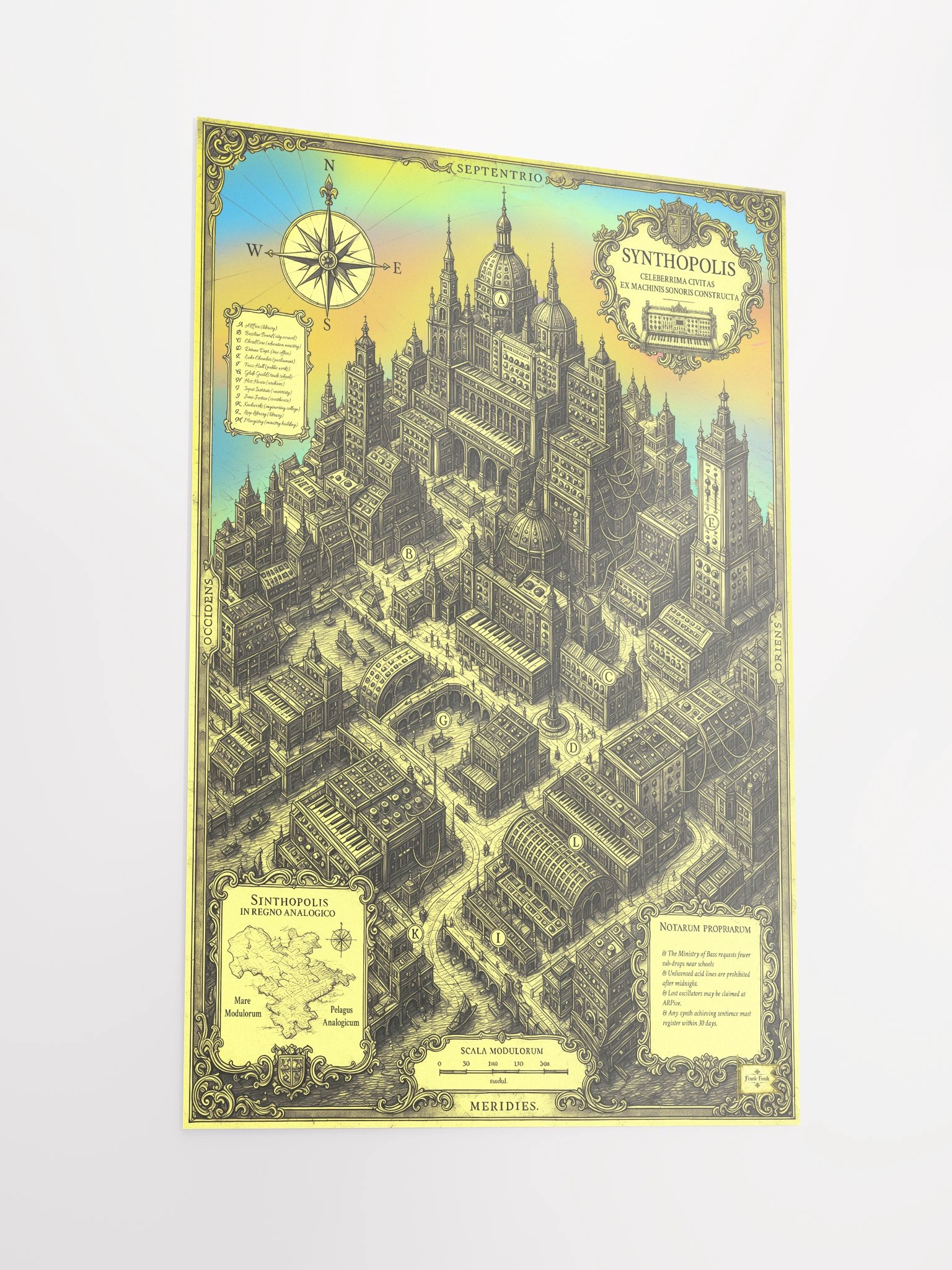 SYNTHOPOLIS number 2 (2 of 2), by Frank Fonik, Techno EDM Matte Paper Poster product image (1)