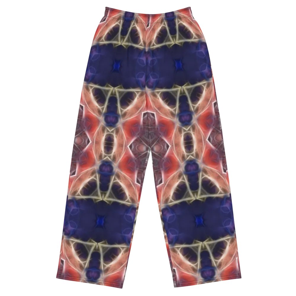 Peachy and Yellow Kaleidoscope Wideleg Pants product image (1)