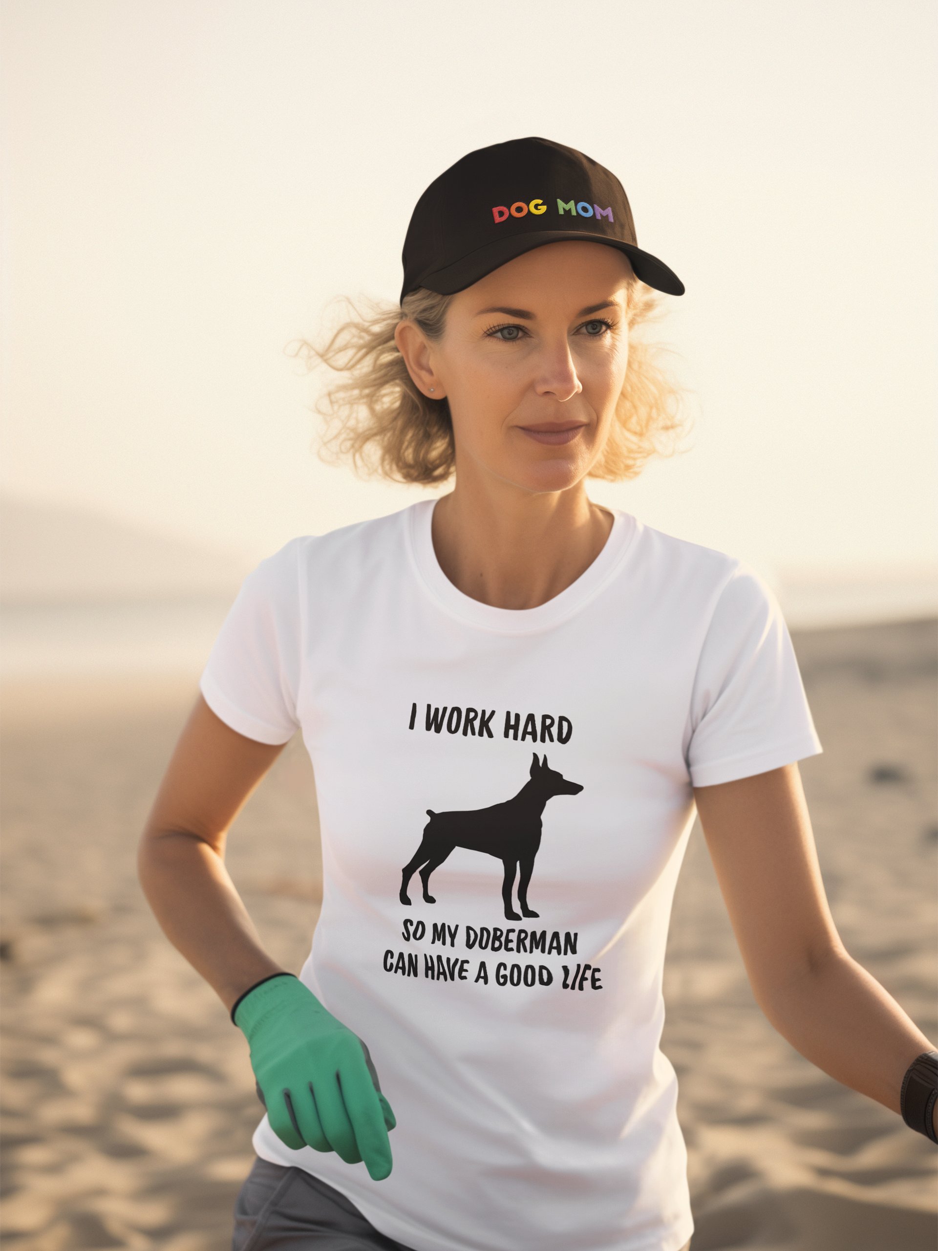 Dog Mom, Vibrant rainbow letters Yupoong Dad Hat product image (2)