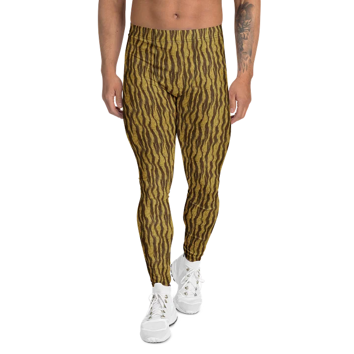 Bold Men's Leggings with Golden Brown Fur Print product image (1)