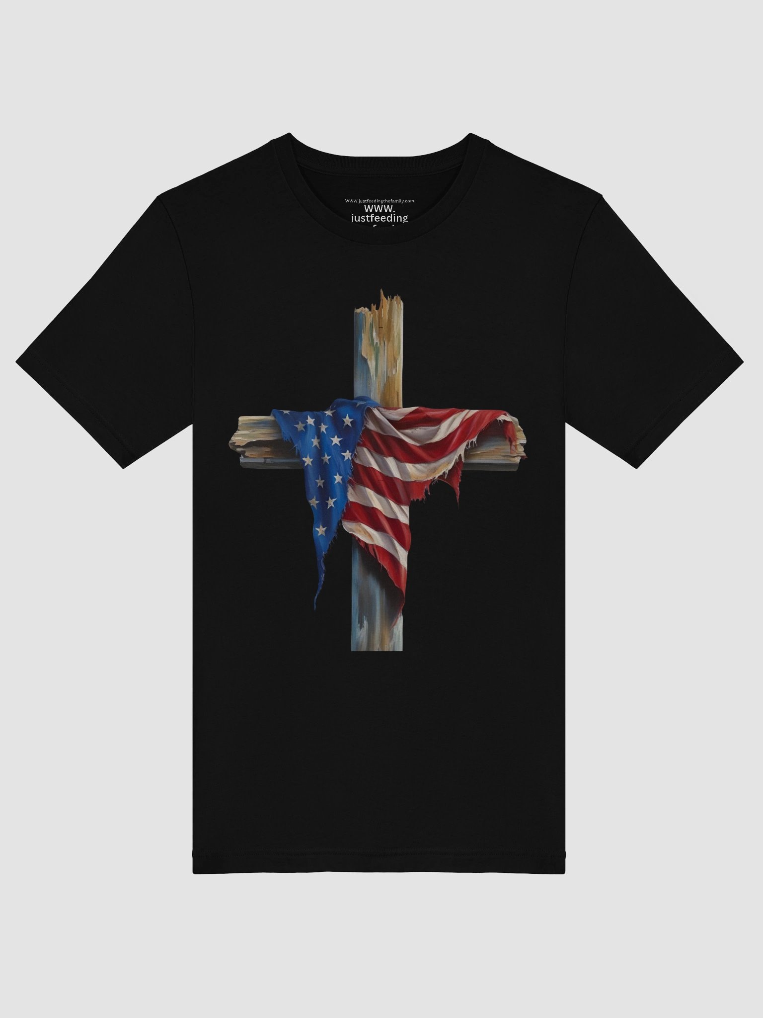 Patriotic American Flag Cross T-Shirt – Faith & Freedom Collection product image (5)