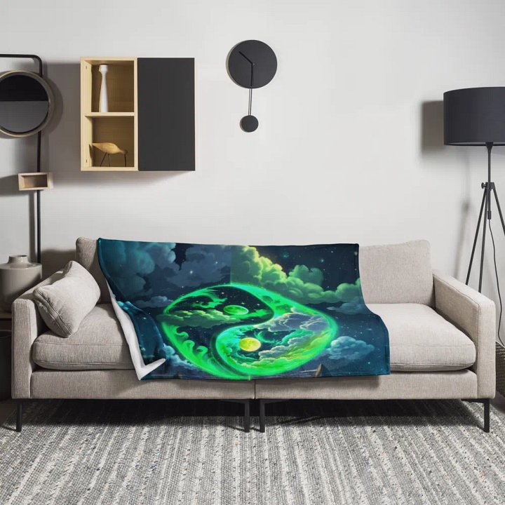Cosmic Yin-Yang Dream Throw Blanket product image (2)