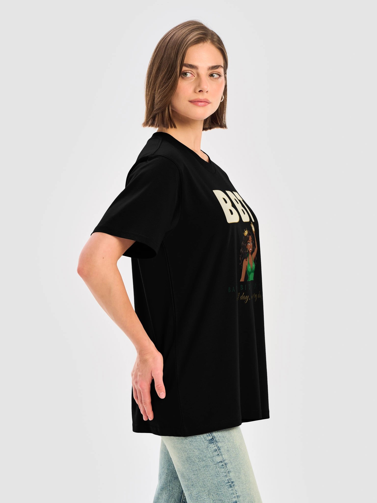 Bad Bitch Time Cartoon Tee product image (6)