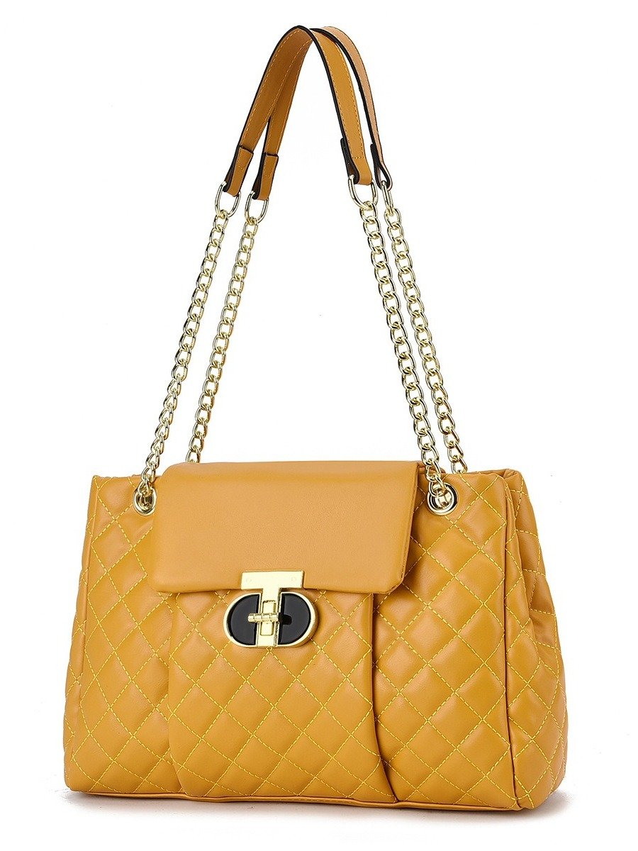 Diamond Grid Shoulder Crossbody Tote Handbag product image (1)