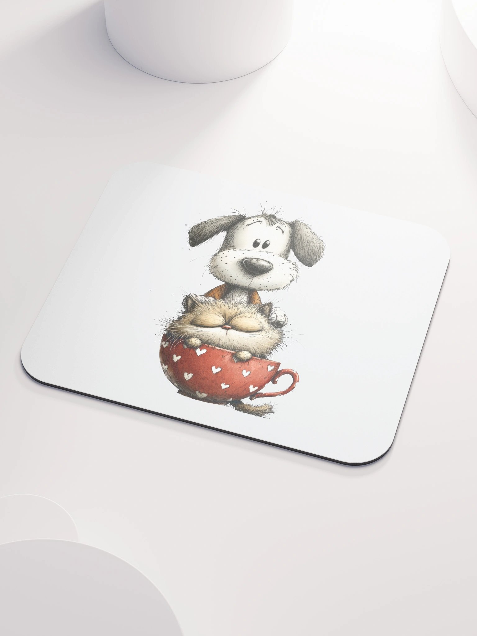Cute Cat Dog Mousepad product image (3)