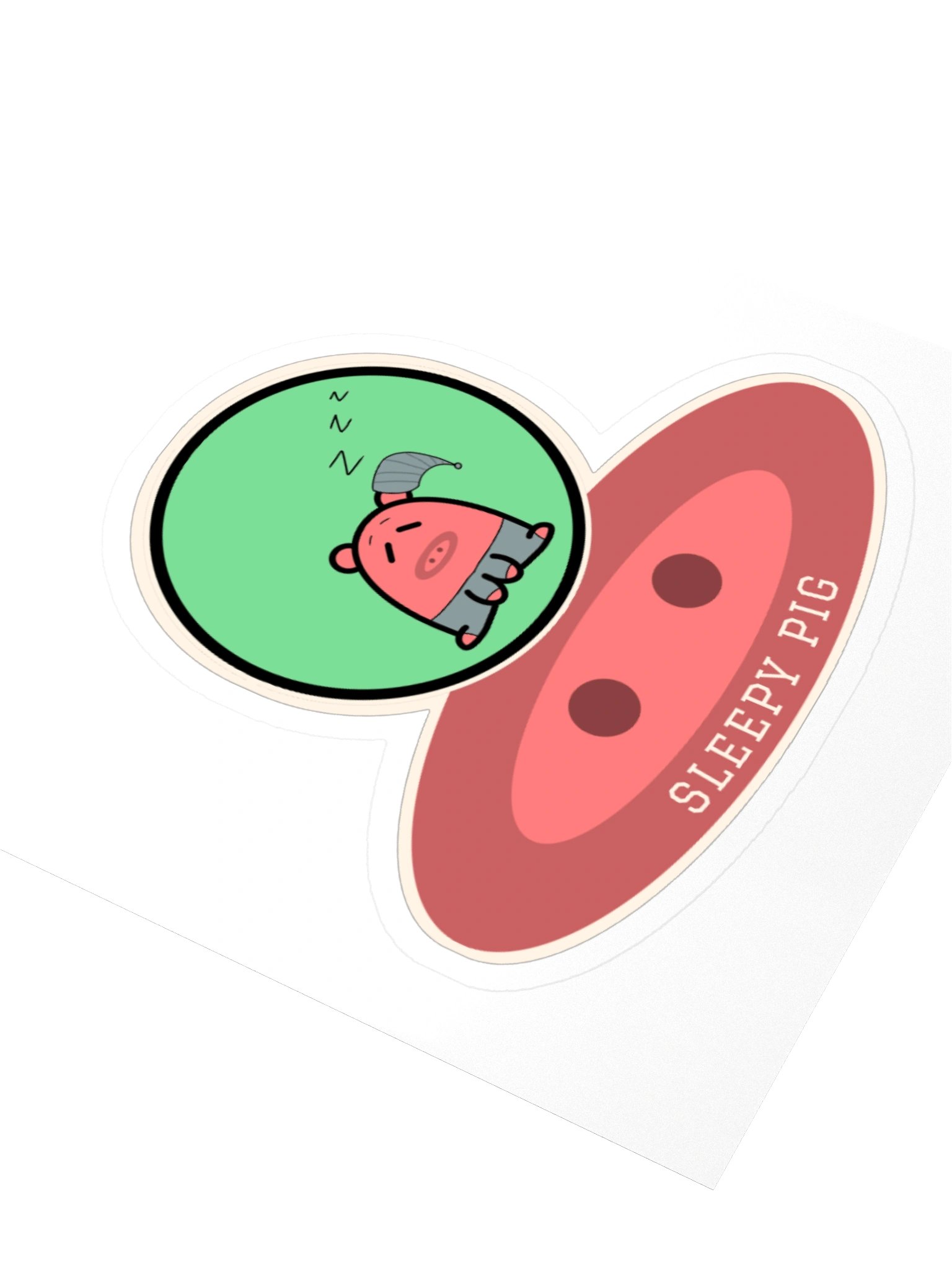 Sleepy Pig Snout Sticker product image (7)