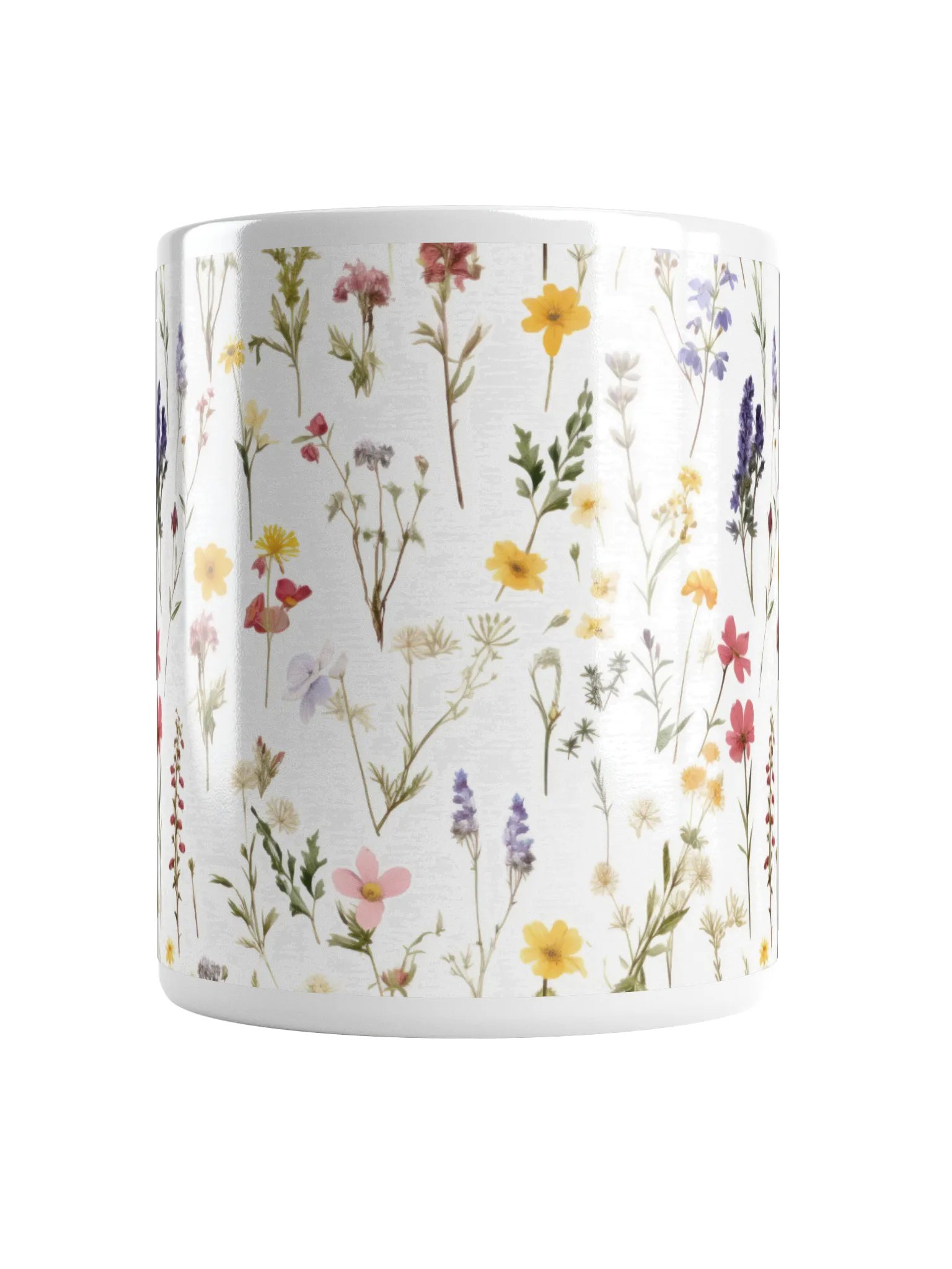 Multicolor Floral White Glossy Ceramic Mug by Treasure Pie product image (3)