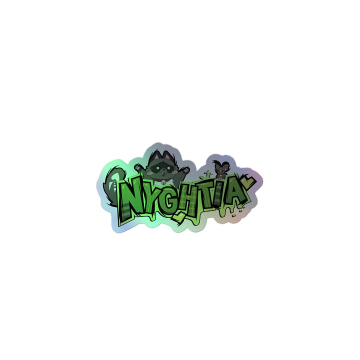 Nyghtia Logo Holographic Sticker product image (1)